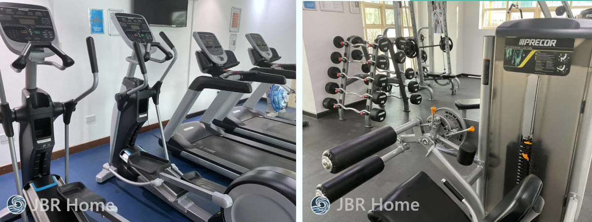 photo of gym in Royal Oceanic Tower in JBR and Dubai Marina area in Dubai, with fitness area equipment and weightlifting equipment