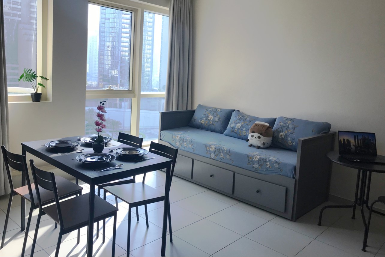 Royal Oceanic JBR Home living room photo for 1-bedroom apartment